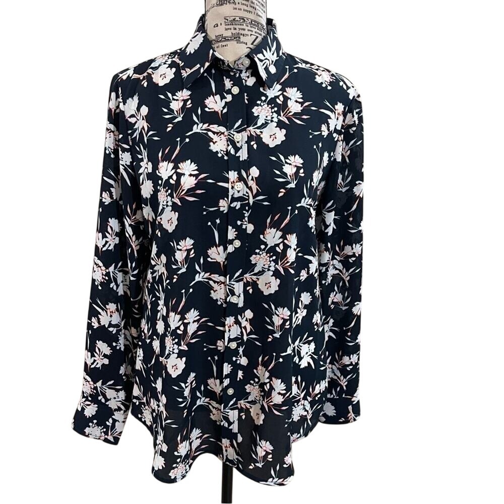 Banana Republic floral button down shirt xs